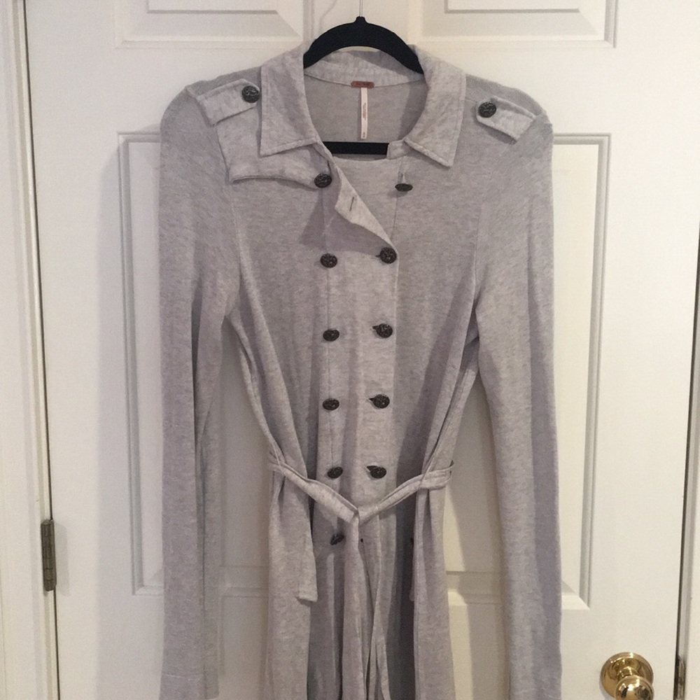 Free People long belted cardigan
